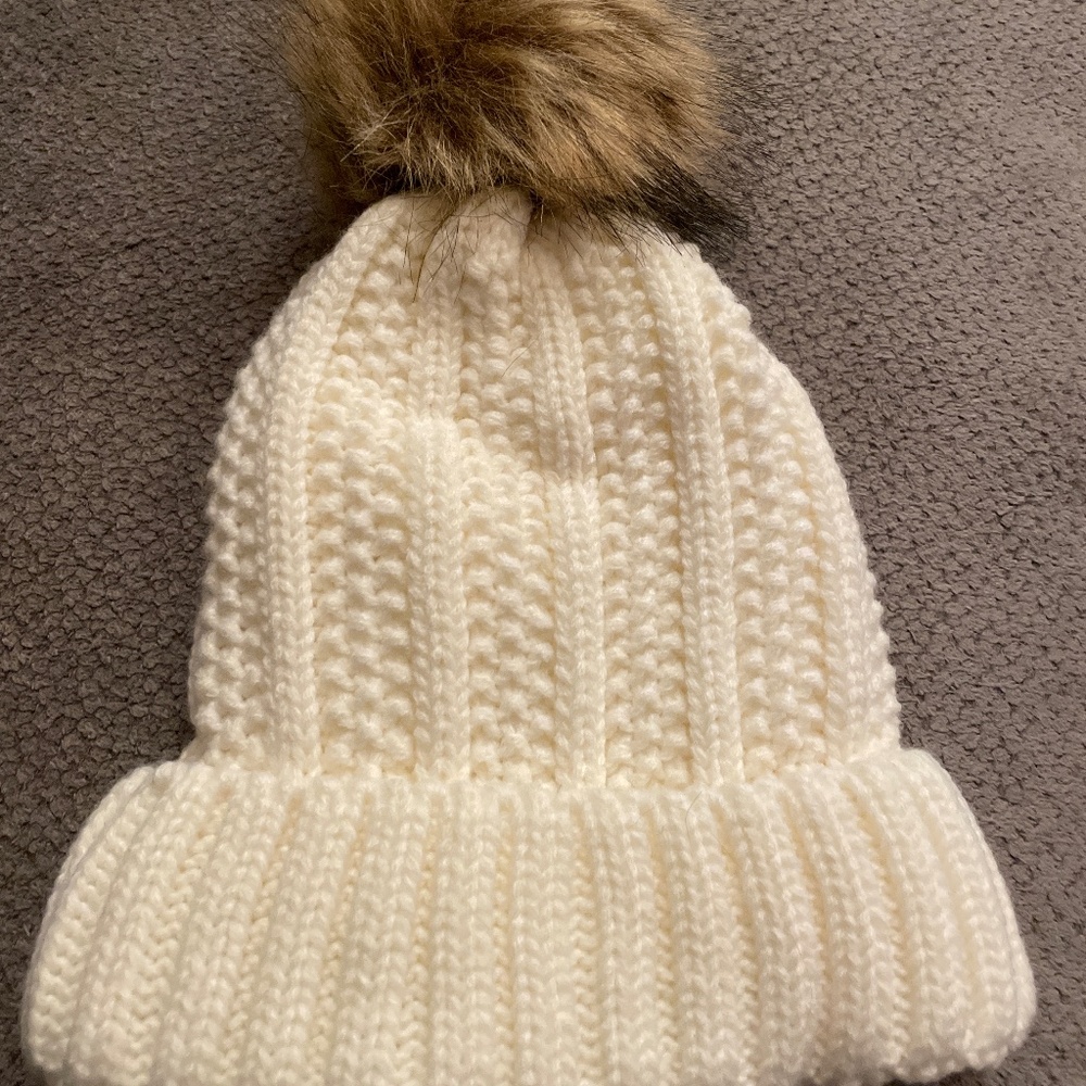 White winter hat warm